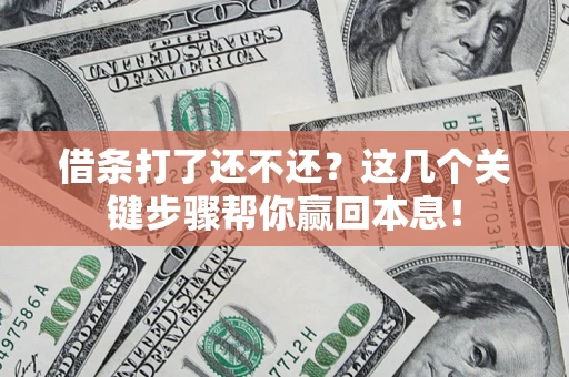 济南借条打了还不还？这几个关键步骤帮你赢回本息！