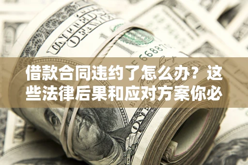 济南借款合同违约了怎么办？这些法律后果和应对方案你必须知道